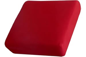 AURLOE Waterproof Sofa Slipcovers 1pc Stretch Couch Cover Furniture Protector with Elastic Suitable for Armchair, Loveseat,3&4 Seater Cushion Couch (1, Red)