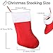 SHareconn Christmas Stockings,5 Pack 16 Inch Big Christmas Kids Gift Stocking Bags and Christmas Hanging Socks for Gift Holding,Party Decoration DIY Craft (Red & White)