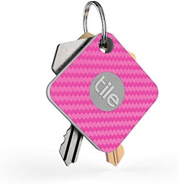 Pink Carbon Fiber Premium Skin Decal by Aretty - Compatible with Tile Mate (4 - Pack)