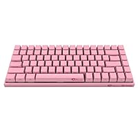 Canyixiu-home 84 Key Side Printed PBT Keycaps Cherry MX Switch Pink Mechanical Gaming Keyboard (Color : Pink, Size : Blue Switch)