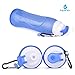 AquaFlexi (Set of 2 with Bonus Brush) 17Oz Collapsible Water Bottle - Foldable, Flexible Silicone, Travel, Sports, BPA Free, FDA Approved