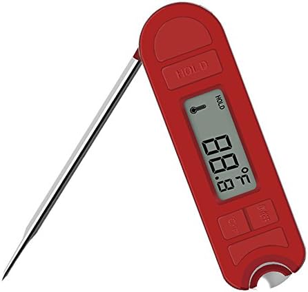 Super Fast Meat Thermometers,YOZOO Instant Read Thermometers with Bottle Opener,Sensitive Probe and Strong Magnet,Meat Temperature Guide Included (red)