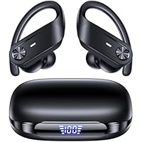 Hybrid Active Noise Cancelling Ear Buds Wireless 80 Hrs Playtime Hi-Res Stereo Quality Earbuds with Transparency Mode Bluetooth Headphones with Earhooks Sports ANC Earphones for Running Working Travel
