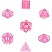Chessex Polyhedral 7 Die Frosted Dice Set Pink with White