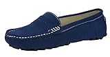 V.J Women's Classic Casual Suede Leather Driving Moccasins Penny Loafers Fashion Summer Slip On Shoes Office Comfort Flats VJ6088