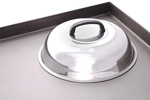 ACLUXS Signature Griddle Accessories - 12 Inch Round Basting Cover - Stainless Steel - Cheese Melting Dome and Steaming Cover - Best for Use in Flat Top Griddle Grill Cooking Indoor or Outdoor