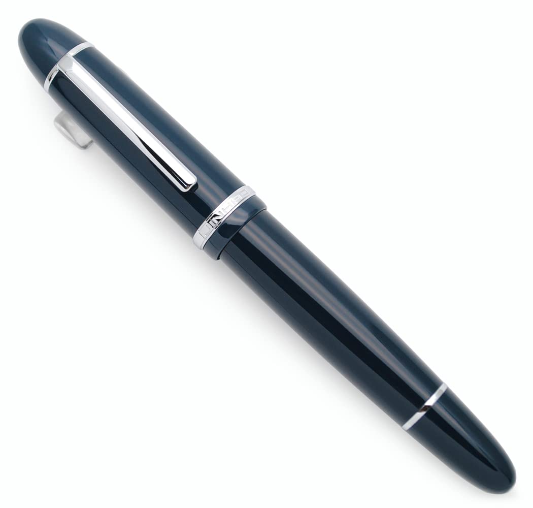JINHAO X159 Resin Fountain Pen with Ink Converter (Fine Nib, Silvery Clip-Dark Blue)