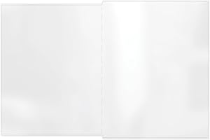 Risch 8.5” x 11” Removable Heat-Sealed 10-Gauge Vinyl Add-A-Page Inserts for 8.5” x 11” Pocket Styled Menu Covers, Clear, 2 View (Pack of 24) - Made in The USA