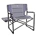 Timber Ridge Directors Chair Supports 600lbs XXL Oversize Folding Camping Heavy Duty Steel Frame Full Padded with Side Table and Armrest