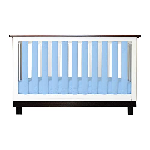 Go Mama Go 38 Piece Doctor-Approved Organic Wonder Bumpers, Blue/White