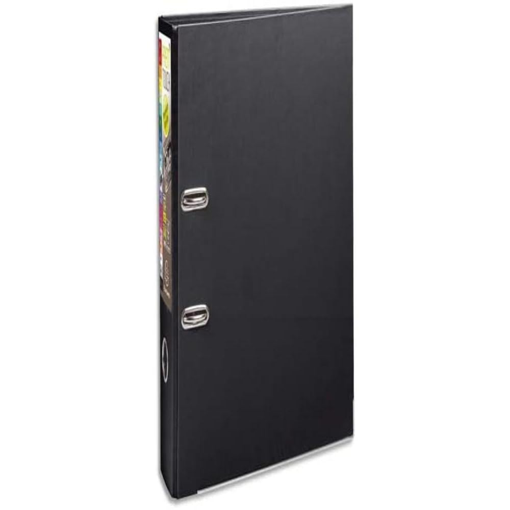 Exacompta - Ref 53341E - Prem'Touch PP Lever Arch File - 320 x 300mm in Size, 2 Rings, Can Hold A4+ Documents, 80mm Spine, 80mm Rings, FSC-Certified - Black Cover