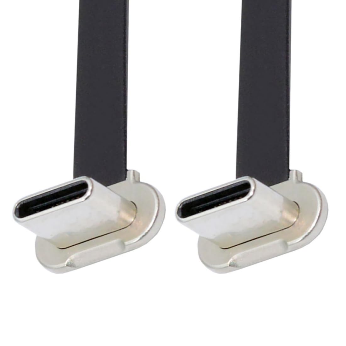 Photo 1 of chenyang USB C Short Flat Cable USB 2.0 Type C Dual 90 Degree Angled PD 65W Fast Charge Data Extension 75MM Cable