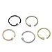 Honbay 5PCS Fashion Rhinestone Nose Ring Stainless Steel Nose Ring Fake Nose Ring Non-Piercing Nose Ring