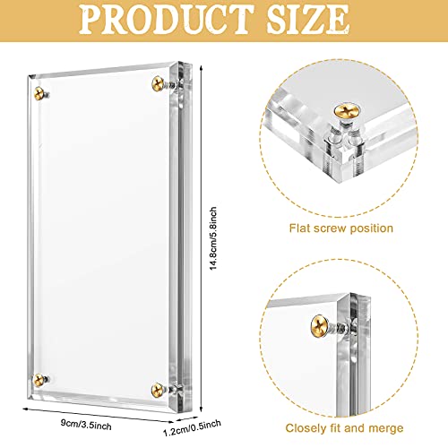 1/2 Inch Acrylic Thick Premium Card Holder Screwdown Recessed Trading