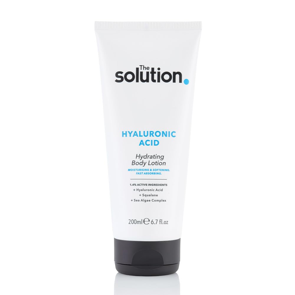 The Solution Hyaluronic Acid Hydrating Body Lotion (200ml). Hyaluronic Acid Moisturiser with Sea Algae Complex, Night Moisturiser, Day Cream for Body, Vegan & Cruelty Free Womens Moisturiser — image 1