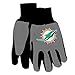 NFL Miami Dolphins Two-Tone Gloves, Orange/Green