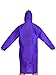 Mudder Adult Portable Raincoat Rain Poncho with Hoods and Sleeves (Purple)