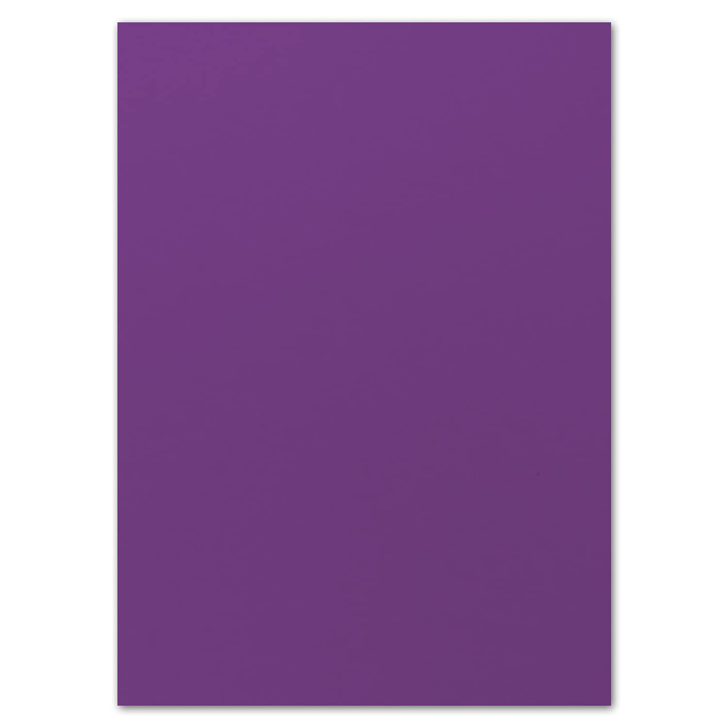 FarbenFroh by Gustav Neuser 50 x DIN A4 Paper – Blackberry (Purple) – 110 g/m² – 21 x 29.7 cm – Writing Paper Craft Paper Coloured Paper Letter Sheet