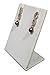 6-Pack White Leatherette Pendant Chain Necklace Display Stand 3.5