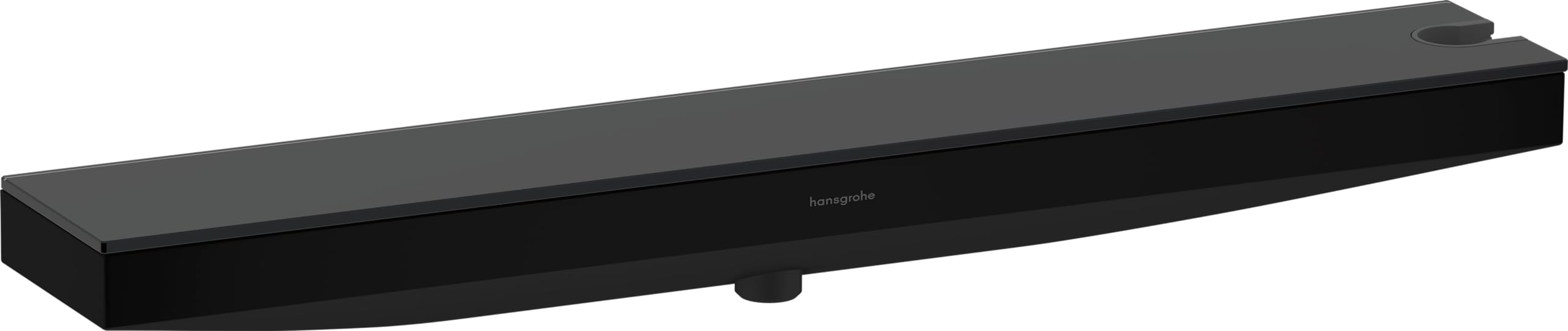 Hansgrohe 26858670 Rainfinity Wall Outlet Porter 500 Shelf, matt Black, Shower Holder Right