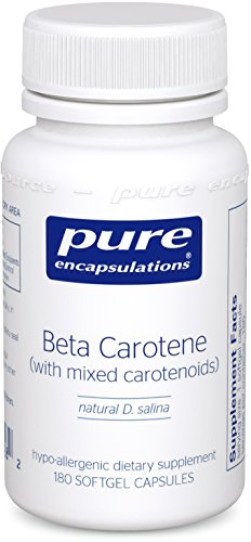 UPC 766298000282, Pure Encapsulations - Beta Carotene with Mixed Carotenoids - Hypoallergenic Antioxidant and Vitamin A Precursor Supplement - 180 Softgel Capsules