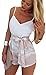 FANCYINN Women 2 Pieces White Crop Top and Short Pants with Belt Casual Style