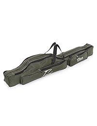 Docooler Caja de caña de pescar plegable Lienzo caña de pescar Herramientas Bolsa de almacenamiento Aparejos de equipo de pesca 2 capas   3 capas, 120 cm   130 cm   150 cm