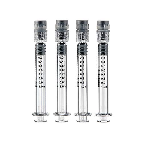 BITOMIC 1ml Borosilicate Glass Syringe, 10 Pc Accurate Measuring
