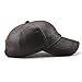 King Star Men's PU Leather Adjustable Winter Warm Baseball Cap Dad Hat Dark Brown