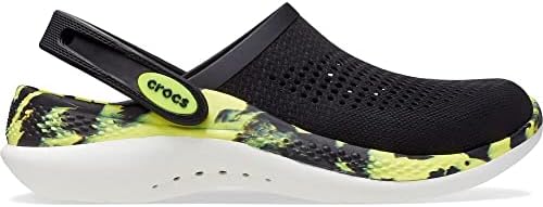 Crocs Unisex Adult LiteRide 360 Marbled Clog 37-38 Black/Citrus