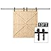 PENSON & CO. 13 FT Country Double Barn Wood Steel Sliding Barn Door Hardware Kit Antique Style Track Kit Black