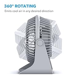 BESKAR USB Small Desk Fan, Portable Fans with 3