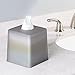mDesign Plastic Square Facial Tissue Box Cover Holder for Bathroom Vanity Countertops, Bedroom Dressers, Night Stands, Desks and Tables - 2 Pack - Charcoal Gray
