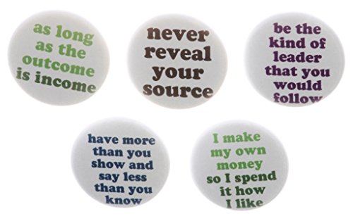 Set 5 Work Boss Inspirational Leader Themed Quotes 1.25" Pinback Buttons Pins #1