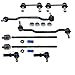DLZ 8 Pcs Suspension Kit-2 Inner 2 Outer Front Tie Rod End 2 Front 2 Rear Sway Bar Compatible With Altima 2002-2004, Maxima 2004-2008 K90684 ES3438 K90352 K90353 EV427