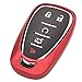 Red TPU Key Cover Case Fob Glove Holder for Chevrolet 2017 2018 2019 2020 2021 2022 2023 2024 Chevy Malibu Camaro Cruze Traverse Spark Sonic Bolt Equinox HYQ4EA