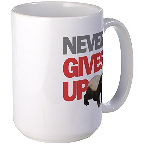 CafePress Honey Badger Don't Care Large Mug Coffee Mug, Large 15 oz. White Coffee Cup