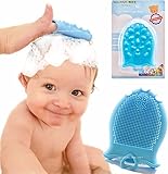 USA Pediatrician Approved Baby Silicone Shampoo Brush Mitt | FDA Approved Baby Bath Sponge Silicone Scrubber Mitt Fits All | Safe, Gentle and Soft Kids Washcloth | Bacteria Resistant and Quick Dry