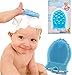 US Pediatricians Tested Baby Shampoo Brush Mitt | FDA Approved Baby Bath Sponge Silicone Scrubber Mitt Fits All | Safe, Gentle and Soft Kids Washcloth | Bacteria Resistant | Early Stage Development