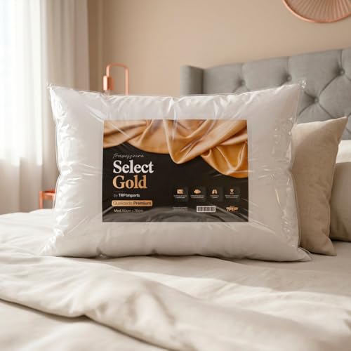 Travesseiro TRP Imports Select Gold 100% Algodão Antialérgico Fibra de Silicone