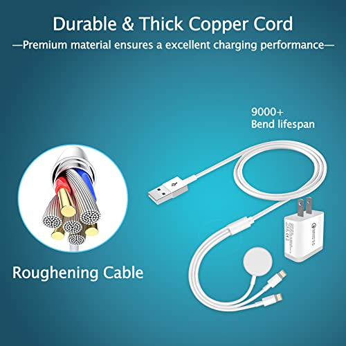 Apple Watch Fast Charger 20W USB Charger iWatch Charger with 3