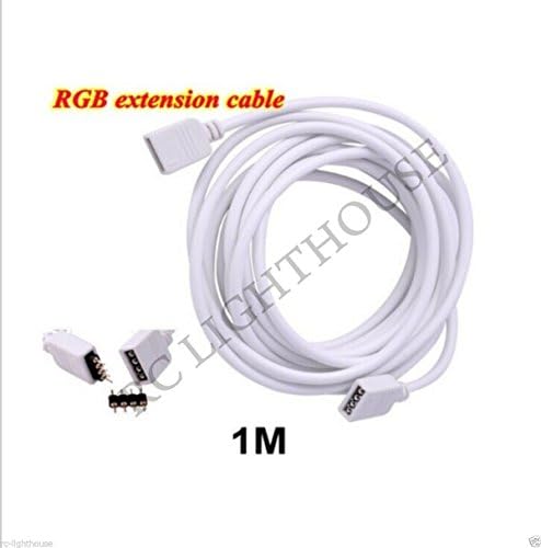 3ft or 1m White Extension for RV LED Light strips 3528 and 5050 4 Pin