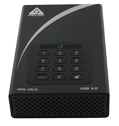 Apricorn Aegis Desktop 4 TB FIPS 140-2 Validated 256-Bit Encrypted Hard Drive (ADT-3PL256F-4000)