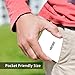 WECODO Slim Portable Charger 5000mAh Power Bank Battery Charger with Built-in Cable Compatible with iPhone, iPad, Samsung and More