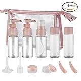 Clear Plastic Travel Size Bottles, TSA/Airline Approved Leak Proof Refillable Liquid Containers for Shampoo,Conditioner,Lotion, Toiletries