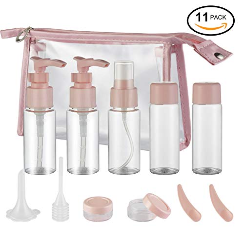 Clear Plastic Travel Size Bottles, TSA/Airline Approved Leak Proof Refillable Liquid Containers for Shampoo,Conditioner,Lotion, Toiletries