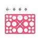 Matto Makeup Brushes Holder Organizer Rack Folding Collapsible Air Drying Tower Brush Dryer (Pink)
