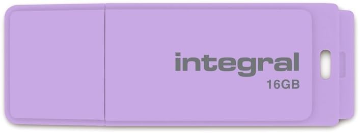 Integral INFD16GBPASLH Pastel 16 GB USB Flash Drive - Lavender Haze Made UK