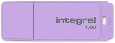Integral INFD16GBPASLH Pastel 16 GB USB Flash Drive - Lavender Haze Made UK