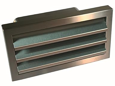 Edelstahl Aussengitter Flachkanal optimAiro 222 x 89 mm Rückstauklappe *50569